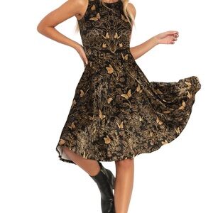 SOLD Blackmilk Golden Garden Midi Dress sz XL